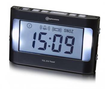 Réveil à flashs lumineux pour sourds et malentendants bordeaux