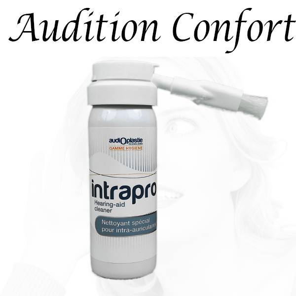 Spray nettoyant pour appareil auditif. Bordeaux