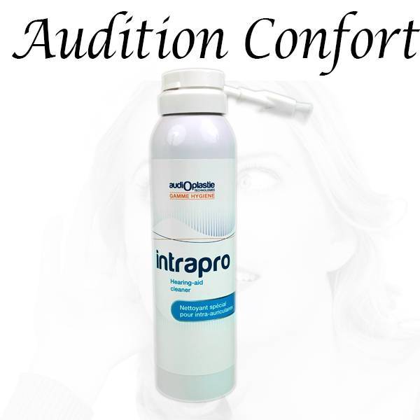 Spray nettoyant pour appareil auditif. Bordeaux