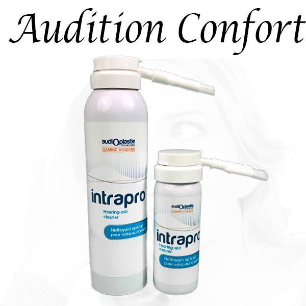 Spray nettoyant pour appareil auditif. Bordeaux